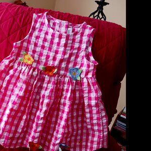 Pink & White Check Sundress by Youngland, Size 24 Mo.